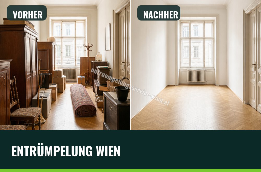 Entrümpelung Wien: Entrümpelung vorher und besenrein nachher