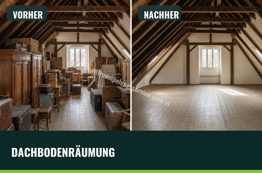 Dachbodenentrümpelung Wien: Dachbodenräumung